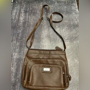 Jaclyn Smith Pebbled Brown Handbag